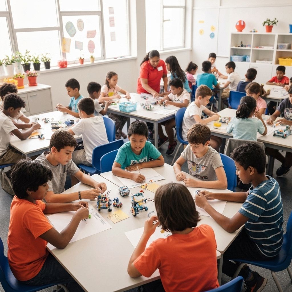 Students learning together